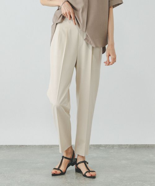 GLOBAL WORK ウツクシルエットDRYテーパードパンツ/289056 ナチュラル XXL ウィメンズボトムス グローバルワーク 289056 and ST アンドエスティ(旧ドットエスティ) GLOBAL WORK ウツクシルエットDRYテーパードパンツ/289056 ナチュラル XXL ウィメンズボトムス グローバルワーク 289056 and ST アンドエスティ(旧ドットエスティ)