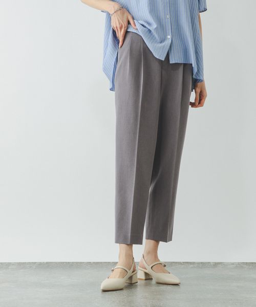 GLOBAL WORK ウツクシルエットDRYテーパードパンツ/289056 グレー XS ウィメンズボトムス グローバルワーク 289056 and ST アンドエスティ(旧ドットエスティ) GLOBAL WORK ウツクシルエットDRYテーパードパンツ/289056 グレー XS ウィメンズボトムス グローバルワーク 289056 and ST アンドエスティ(旧ドットエスティ)