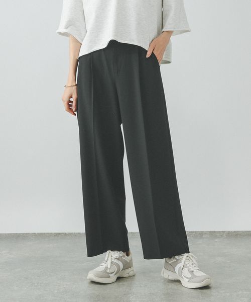 GLOBAL WORK ウツクシルエットDRYワイドパンツ/289061 ブラック XXL ウィメンズボトムス グローバルワーク 289061 and ST アンドエスティ(旧ドットエスティ) GLOBAL WORK ウツクシルエットDRYワイドパンツ/289061 ブラック XXL ウィメンズボトムス グローバルワーク 289061 and ST アンドエスティ(旧ドットエスティ)
