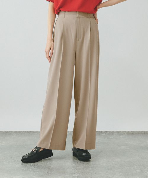 GLOBAL WORK ウツクシルエットDRYワイドパンツ/289061 ベージュ XXL ウィメンズボトムス グローバルワーク 289061 and ST アンドエスティ(旧ドットエスティ) GLOBAL WORK ウツクシルエットDRYワイドパンツ/289061 ベージュ XXL ウィメンズボトムス グローバルワーク 289061 and ST アンドエスティ(旧ドットエスティ)