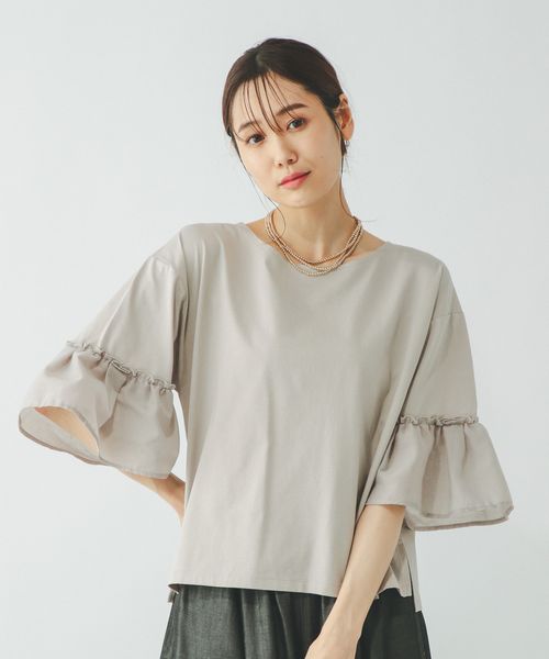 GLOBAL WORK リッチクリーン袖フレア5分袖/289402 ライトベージュ L ウィメンズインナー グローバルワーク 289402 and ST アンドエスティ(旧ドットエスティ) GLOBAL WORK リッチクリーン袖フレア5分袖/289402 ライトベージュ L ウィメンズインナー グローバルワーク 289402 and ST アンドエスティ(旧ドットエスティ)