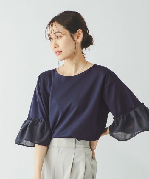 GLOBAL WORK リッチクリーン袖フレア5分袖/289402 ネイビー M ウィメンズインナー グローバルワーク 289402 and ST アンドエスティ(旧ドットエスティ) GLOBAL WORK リッチクリーン袖フレア5分袖/289402 ネイビー M ウィメンズインナー グローバルワーク 289402 and ST アンドエスティ(旧ドットエスティ)