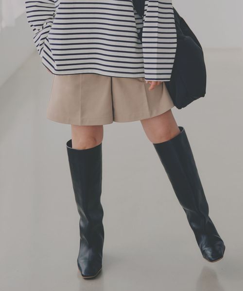 GLOBAL WORK 高山直子さんコラボ/ワイドチノショートパンツ/EiiS/289619 ベージュ XS ウィメンズボトムス グローバルワーク 289619 and ST アンドエスティ(旧ドットエスティ) GLOBAL WORK 高山直子さんコラボ/ワイドチノショートパンツ/EiiS/289619 ベージュ XS ウィメンズボトムス グローバルワーク 289619 and ST アンドエスティ(旧ドットエスティ)