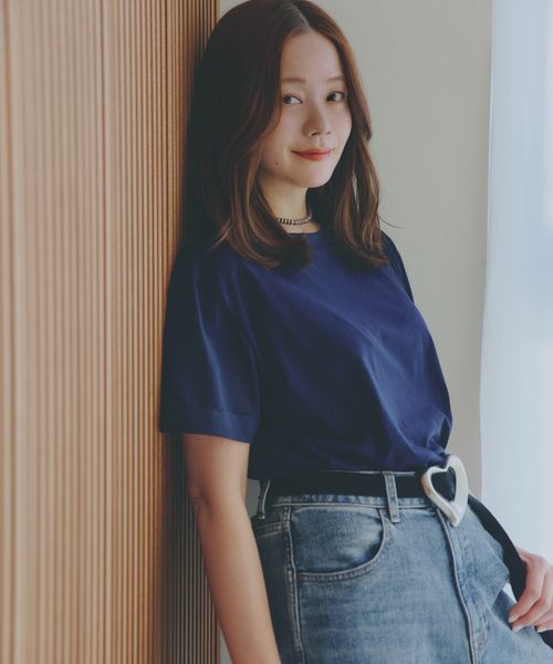 GLOBAL WORK 高山直子さんコラボ/ベーシックTEE/EiiS/289634 ネイビー XS ウィメンズインナー グローバルワーク 289634 and ST アンドエスティ(旧ドットエスティ) GLOBAL WORK 高山直子さんコラボ/ベーシックTEE/EiiS/289634 ネイビー XS ウィメンズインナー グローバルワーク 289634 and ST アンドエスティ(旧ドットエスティ)