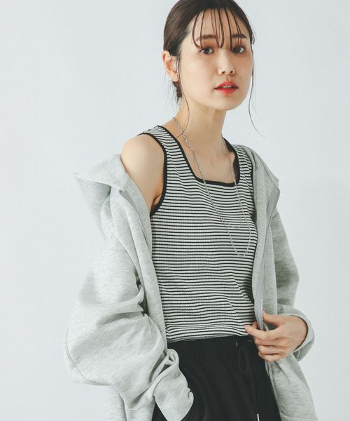 GLOBAL WORK 吉高由里子さん着用/Beauteeスクエアタンク/289845 ライトグレー S ウィメンズインナー グローバルワーク 289845 and ST アンドエスティ(旧ドットエスティ) GLOBAL WORK 吉高由里子さん着用/Beauteeスクエアタンク/289845 ライトグレー S ウィメンズインナー グローバルワーク 289845 and ST アンドエスティ(旧ドットエスティ)