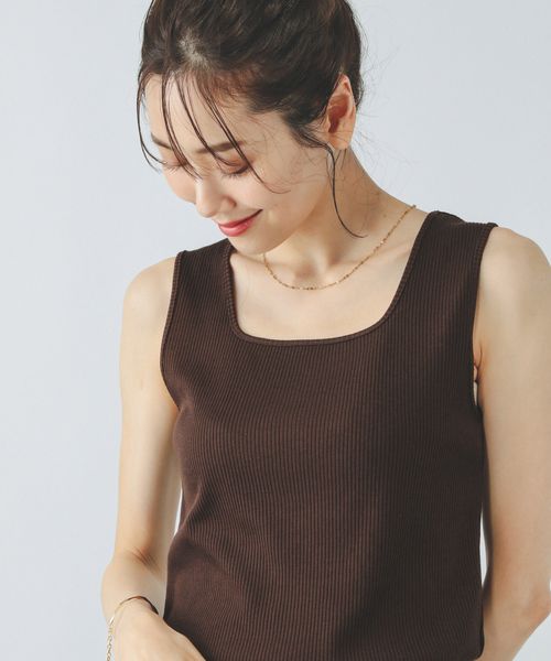 GLOBAL WORK Beauteeスクエアタンク/289845 ブラウン L ウィメンズインナー グローバルワーク 289845 and ST アンドエスティ(旧ドットエスティ) GLOBAL WORK Beauteeスクエアタンク/289845 ブラウン L ウィメンズインナー グローバルワーク 289845 and ST アンドエスティ(旧ドットエスティ)