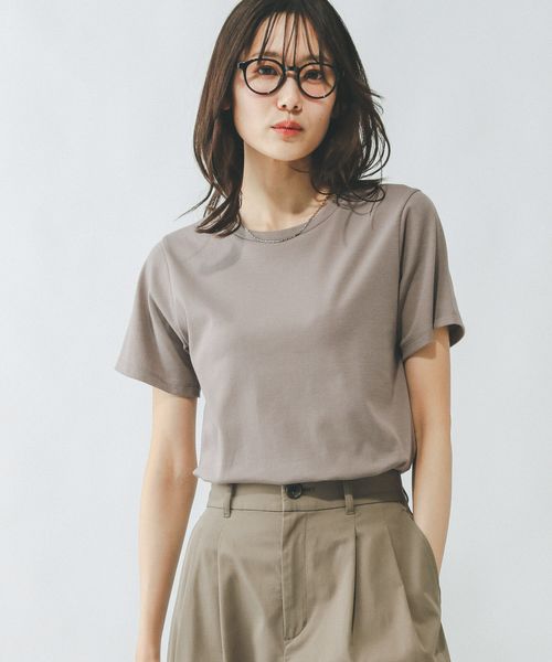 GLOBAL WORK FFFIT エフィット/やわらかストレッチクルーネックT/291133 ブラウン M ウィメンズインナー グローバルワーク 291133 and ST アンドエスティ(旧ドットエスティ) GLOBAL WORK FFFIT エフィット/やわらかストレッチクルーネックT/291133 ブラウン M ウィメンズインナー グローバルワーク 291133 and ST アンドエスティ(旧ドットエスティ)