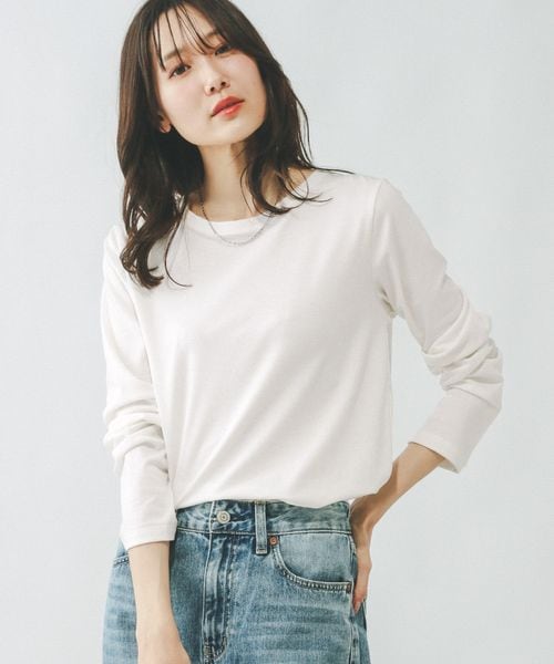 GLOBAL WORK FFFIT エフィット/やわらかストレッチT長袖/291137 オフホワイト XS ウィメンズインナー グローバルワーク 291137 and ST アンドエスティ(旧ドットエスティ) GLOBAL WORK FFFIT エフィット/やわらかストレッチT長袖/291137 オフホワイト XS ウィメンズインナー グローバルワーク 291137 and ST アンドエスティ(旧ドットエスティ)