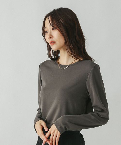 GLOBAL WORK Fffit エフィット/やわらかストレッチT長袖/291137 ブラウン M ウィメンズインナー グローバルワーク 291137 and ST アンドエスティ(旧ドットエスティ) GLOBAL WORK Fffit エフィット/やわらかストレッチT長袖/291137 ブラウン M ウィメンズインナー グローバルワーク 291137 and ST アンドエスティ(旧ドットエスティ)