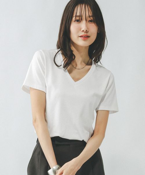 GLOBAL WORK FFFIT エフィット/やわらかストレッチVネックT/291138 オフホワイト XS ウィメンズインナー グローバルワーク 291138 and ST アンドエスティ(旧ドットエスティ) GLOBAL WORK FFFIT エフィット/やわらかストレッチVネックT/291138 オフホワイト XS ウィメンズインナー グローバルワーク 291138 and ST アンドエスティ(旧ドットエスティ)
