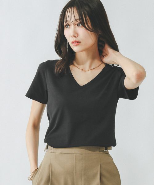 GLOBAL WORK FFFIT エフィット/やわらかストレッチVネックT/291138 ブラック XS ウィメンズインナー グローバルワーク 291138 and ST アンドエスティ(旧ドットエスティ) GLOBAL WORK FFFIT エフィット/やわらかストレッチVネックT/291138 ブラック XS ウィメンズインナー グローバルワーク 291138 and ST アンドエスティ(旧ドットエスティ)