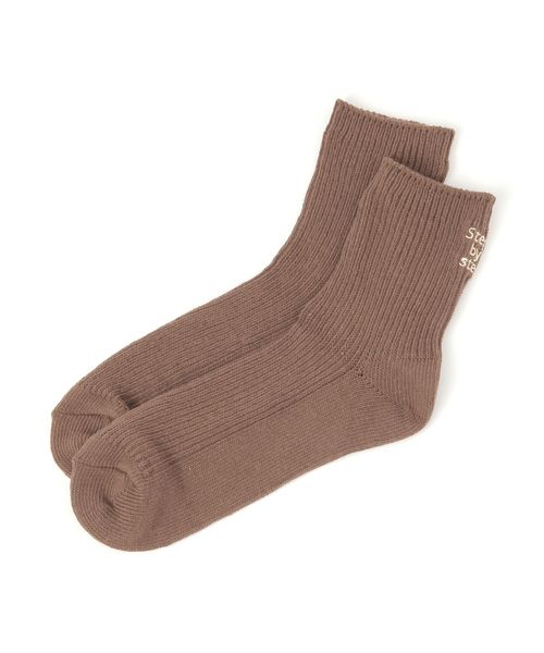 GLOBAL WORK お好きなソックス3足で990円/らくごこちロゴソックス/291557 ブラウン ウィメンズグッズ グローバルワーク 291557 and ST アンドエスティ(旧ドットエスティ) GLOBAL WORK お好きなソックス3足で990円/らくごこちロゴソックス/291557 ブラウン ウィメンズグッズ グローバルワーク 291557 and ST アンドエスティ(旧ドットエスティ)