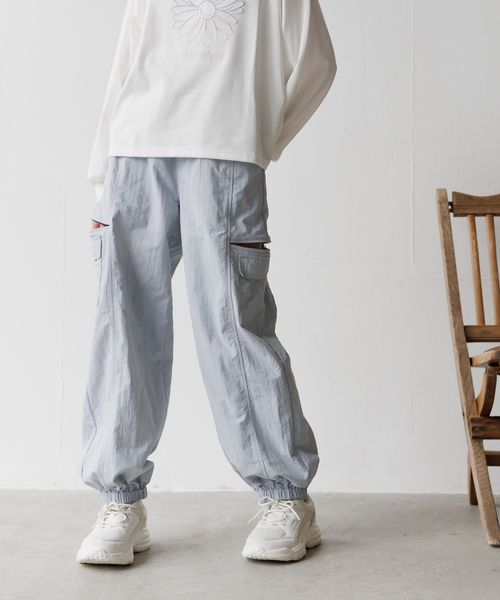 GLOBAL WORK DRY/サイドZIPカーゴパンツ/キッズ/292254 ライトブルー キッズ グローバルワーク 292254 and ST アンドエスティ(旧ドットエスティ) GLOBAL WORK DRY/サイドZIPカーゴパンツ/キッズ/292254 ライトブルー キッズ グローバルワーク 292254 and ST アンドエスティ(旧ドットエスティ)