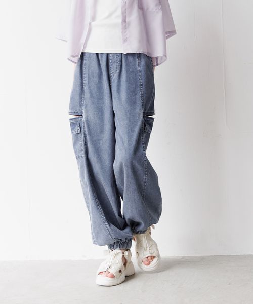 GLOBAL WORK DRY/サイドZIPカーゴパンツ/キッズ/292254 ブルー キッズ グローバルワーク 292254 and ST アンドエスティ(旧ドットエスティ) GLOBAL WORK DRY/サイドZIPカーゴパンツ/キッズ/292254 ブルー キッズ グローバルワーク 292254 and ST アンドエスティ(旧ドットエスティ)