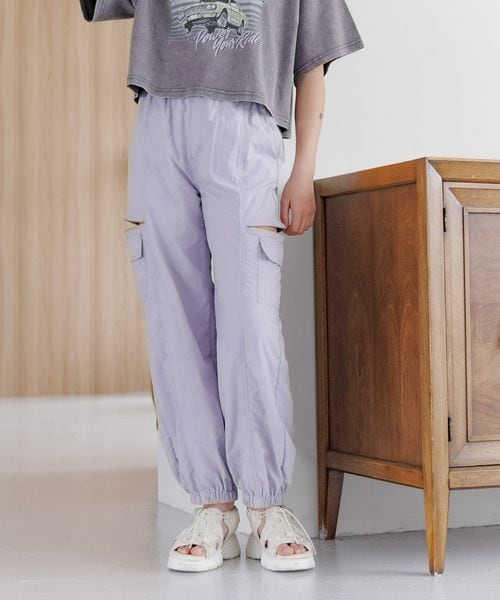 GLOBAL WORK DRY/サイドZIPカーゴパンツ/キッズ/292254 パープル キッズ グローバルワーク 292254 and ST アンドエスティ(旧ドットエスティ) GLOBAL WORK DRY/サイドZIPカーゴパンツ/キッズ/292254 パープル キッズ グローバルワーク 292254 and ST アンドエスティ(旧ドットエスティ)