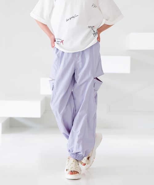 GLOBAL WORK DRY/サイドZIPカーゴパンツ/キッズ/292254 パープル キッズ グローバルワーク 292254 and ST アンドエスティ(旧ドットエスティ) GLOBAL WORK DRY/サイドZIPカーゴパンツ/キッズ/292254 パープル キッズ グローバルワーク 292254 and ST アンドエスティ(旧ドットエスティ)