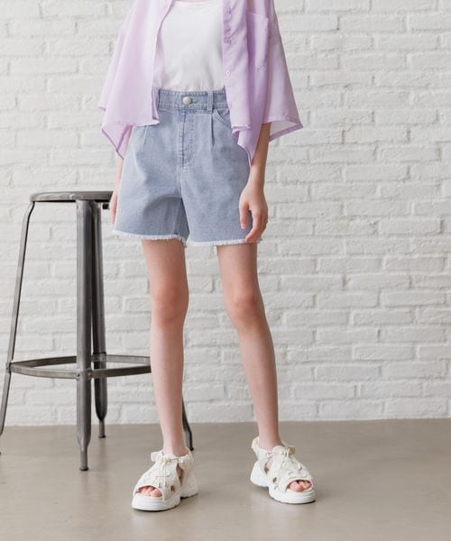 GLOBAL WORK GOODデニムフリンジショートパンツ/キッズ/292281 ブルー キッズ グローバルワーク 292281 and ST アンドエスティ(旧ドットエスティ) GLOBAL WORK GOODデニムフリンジショートパンツ/キッズ/292281 ブルー キッズ グローバルワーク 292281 and ST アンドエスティ(旧ドットエスティ)