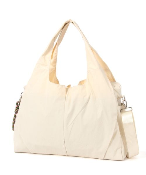 GLOBAL WORK 撥水軽量2WAYポケットファスナートート/308329 ナチュラル ウィメンズグッズ グローバルワーク 308329 and ST アンドエスティ（旧ドットエスティ）