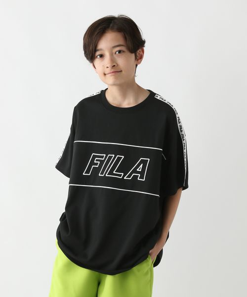 GLOBAL WORK FILAコラボ/BIGT半袖/キッズ/310067 ブラック キッズ グローバルワーク 310067 and ST アンドエスティ(旧ドットエスティ) GLOBAL WORK FILAコラボ/BIGT半袖/キッズ/310067 ブラック キッズ グローバルワーク 310067 and ST アンドエスティ(旧ドットエスティ)