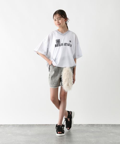 GLOBAL WORK FILAコラボ/メッシュT半袖/キッズ/310287 ホワイト キッズ グローバルワーク 310287 and ST アンドエスティ(旧ドットエスティ) GLOBAL WORK FILAコラボ/メッシュT半袖/キッズ/310287 ホワイト キッズ グローバルワーク 310287 and ST アンドエスティ(旧ドットエスティ)