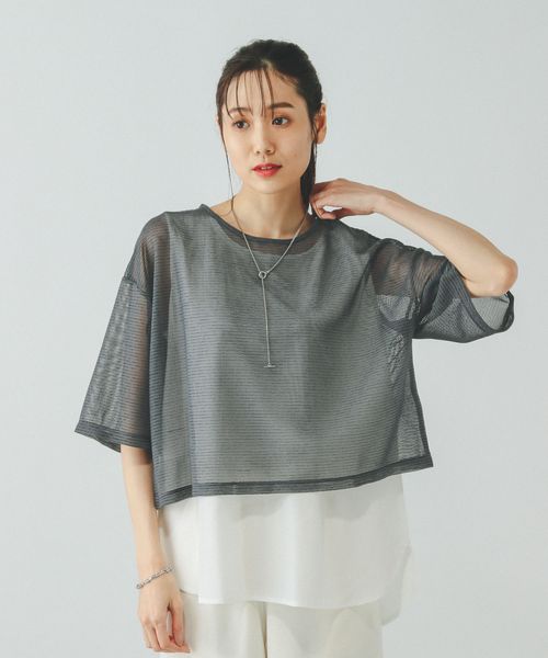 GLOBAL WORK シアーボーダータンクセット/310414 チャコールグレー L ウィメンズインナー グローバルワーク 310414 and ST アンドエスティ(旧ドットエスティ) GLOBAL WORK シアーボーダータンクセット/310414 チャコールグレー L ウィメンズインナー グローバルワーク 310414 and ST アンドエスティ(旧ドットエスティ)