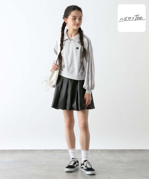 GLOBAL WORK ヘビロッTEEハーフZIP長袖/キッズ/311281 グレー キッズ グローバルワーク 311281 and ST アンドエスティ(旧ドットエスティ) GLOBAL WORK ヘビロッTEEハーフZIP長袖/キッズ/311281 グレー キッズ グローバルワーク 311281 and ST アンドエスティ(旧ドットエスティ)