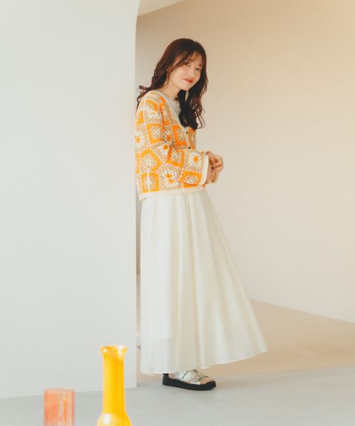 GLOBAL WORK 低身長cossyさんプロデュース/クロシェカーディガン*長袖T/EiiS/314241 オレンジ S ウィメンズインナー グローバルワーク 314241 and ST アンドエスティ(旧ドットエスティ) GLOBAL WORK 低身長cossyさんプロデュース/クロシェカーディガン*長袖T/EiiS/314241 オレンジ S ウィメンズインナー グローバルワーク 314241 and ST アンドエスティ(旧ドットエスティ)