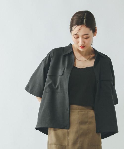 GLOBAL WORK お手入れラクラクセットアップ/シャツ半袖/321359 ブラック M ウィメンズインナー グローバルワーク 321359 and ST アンドエスティ(旧ドットエスティ) GLOBAL WORK お手入れラクラクセットアップ/シャツ半袖/321359 ブラック M ウィメンズインナー グローバルワーク 321359 and ST アンドエスティ(旧ドットエスティ)