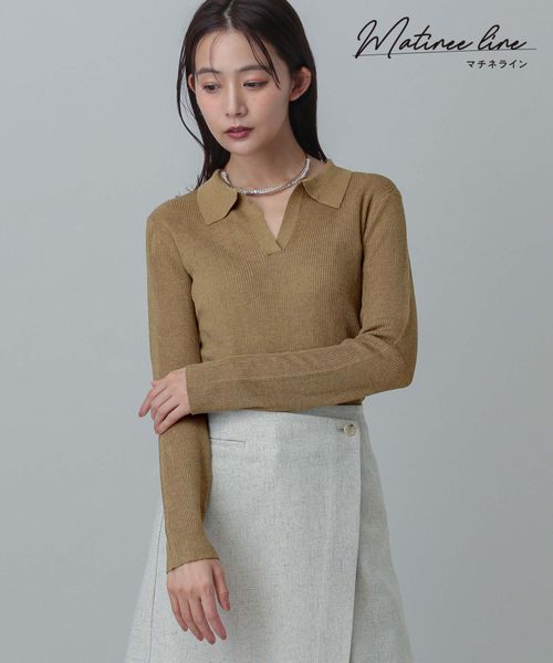 GLOBAL WORK MATINEE LINE/レヴィータポロニット/321436 ベージュ M マチネ グローバルワーク 321436 and ST アンドエスティ(旧ドットエスティ) GLOBAL WORK MATINEE LINE/レヴィータポロニット/321436 ベージュ M マチネ グローバルワーク 321436 and ST アンドエスティ(旧ドットエスティ)