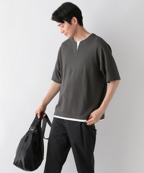 GLOBAL WORK キーネックレイヤード/半袖/一部店舗限定/321941 チャコールグレー L メンズインナー グローバルワーク 321941 and ST アンドエスティ(旧ドットエスティ) GLOBAL WORK キーネックレイヤード/半袖/一部店舗限定/321941 チャコールグレー L メンズインナー グローバルワーク 321941 and ST アンドエスティ(旧ドットエスティ)