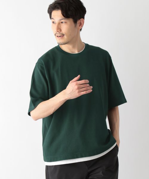 GLOBAL WORK クルーネックレイヤード/半袖/一部店舗限定/321976 カーキ L メンズインナー グローバルワーク 321976 and ST アンドエスティ(旧ドットエスティ) GLOBAL WORK クルーネックレイヤード/半袖/一部店舗限定/321976 カーキ L メンズインナー グローバルワーク 321976 and ST アンドエスティ(旧ドットエスティ)