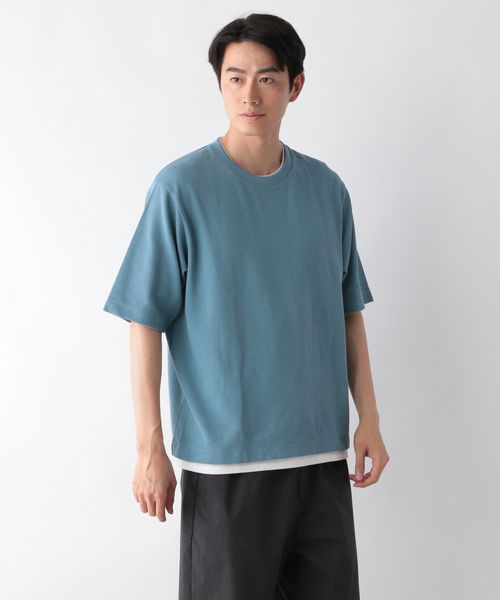 GLOBAL WORK クルーネックレイヤード/半袖/一部店舗限定/321976 ライトブルー M メンズインナー グローバルワーク 321976 and ST アンドエスティ(旧ドットエスティ) GLOBAL WORK クルーネックレイヤード/半袖/一部店舗限定/321976 ライトブルー M メンズインナー グローバルワーク 321976 and ST アンドエスティ(旧ドットエスティ)