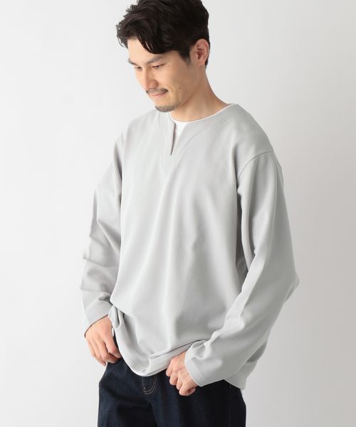 GLOBAL WORK キーネックレイヤード/長袖/一部店舗限定/321981 ライトグレー M メンズインナー グローバルワーク 321981 and ST アンドエスティ(旧ドットエスティ) GLOBAL WORK キーネックレイヤード/長袖/一部店舗限定/321981 ライトグレー M メンズインナー グローバルワーク 321981 and ST アンドエスティ(旧ドットエスティ)
