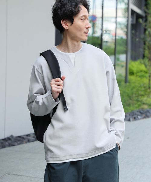 GLOBAL WORK キーネックレイヤード/長袖/一部店舗限定/321981 ライトグレー M メンズインナー グローバルワーク 321981 and ST アンドエスティ(旧ドットエスティ) GLOBAL WORK キーネックレイヤード/長袖/一部店舗限定/321981 ライトグレー M メンズインナー グローバルワーク 321981 and ST アンドエスティ(旧ドットエスティ)