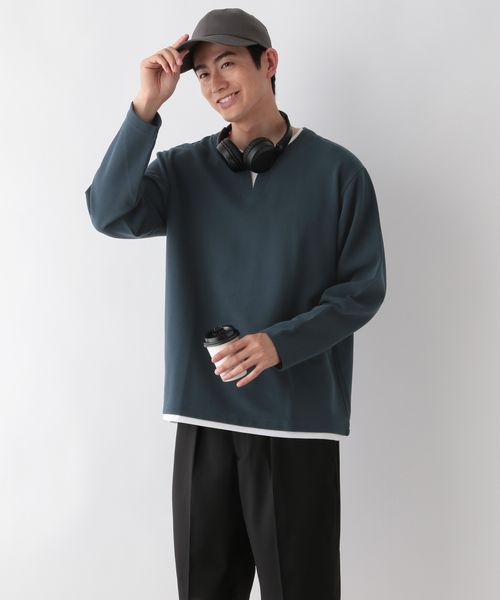 GLOBAL WORK キーネックレイヤード/長袖/一部店舗限定/321981 カーキ L メンズインナー グローバルワーク 321981 and ST アンドエスティ(旧ドットエスティ) GLOBAL WORK キーネックレイヤード/長袖/一部店舗限定/321981 カーキ L メンズインナー グローバルワーク 321981 and ST アンドエスティ(旧ドットエスティ)