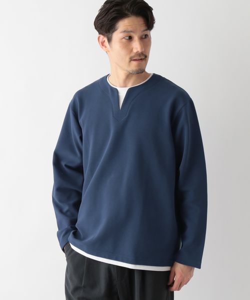 GLOBAL WORK キーネックレイヤード/長袖/一部店舗限定/321981 ブルー S メンズインナー グローバルワーク 321981 and ST アンドエスティ(旧ドットエスティ) GLOBAL WORK キーネックレイヤード/長袖/一部店舗限定/321981 ブルー S メンズインナー グローバルワーク 321981 and ST アンドエスティ(旧ドットエスティ)