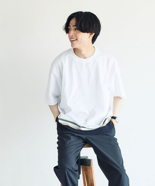 GLOBAL WORK サラサラ快適DRYTシャツ/切り替え/半袖/323115 オフホワイト L メンズインナー グローバルワーク 323115 and ST アンドエスティ(旧ドットエスティ) GLOBAL WORK サラサラ快適DRYTシャツ/切り替え/半袖/323115 オフホワイト L メンズインナー グローバルワーク 323115 and ST アンドエスティ(旧ドットエスティ)