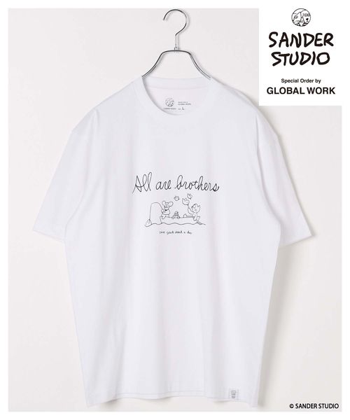 GLOBAL WORK SANDER STUDIO Tシャツ/一部店舗限定/323526 ホワイト M メンズインナー グローバルワーク 323526 and ST アンドエスティ(旧ドットエスティ) GLOBAL WORK SANDER STUDIO Tシャツ/一部店舗限定/323526 ホワイト M メンズインナー グローバルワーク 323526 and ST アンドエスティ(旧ドットエスティ)