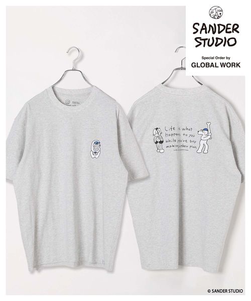 GLOBAL WORK SANDER STUDIO Tシャツ/一部店舗限定/323526 ライトグレー M メンズインナー グローバルワーク 323526 and ST アンドエスティ(旧ドットエスティ) GLOBAL WORK SANDER STUDIO Tシャツ/一部店舗限定/323526 ライトグレー M メンズインナー グローバルワーク 323526 and ST アンドエスティ(旧ドットエスティ)