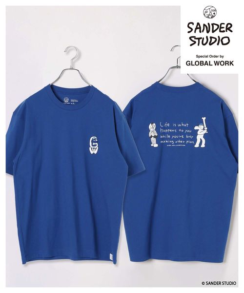 GLOBAL WORK SANDER STUDIO Tシャツ/一部店舗限定/323526 ブルー S メンズインナー グローバルワーク 323526 and ST アンドエスティ(旧ドットエスティ) GLOBAL WORK SANDER STUDIO Tシャツ/一部店舗限定/323526 ブルー S メンズインナー グローバルワーク 323526 and ST アンドエスティ(旧ドットエスティ)
