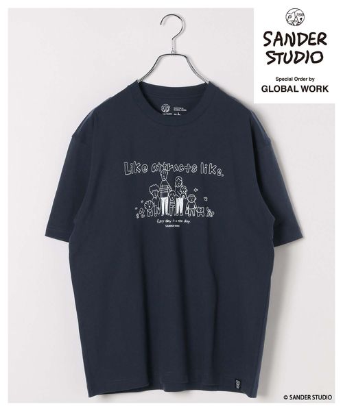GLOBAL WORK SANDER STUDIO Tシャツ/一部店舗限定/323526 ネイビー L メンズインナー グローバルワーク 323526 and ST アンドエスティ(旧ドットエスティ) GLOBAL WORK SANDER STUDIO Tシャツ/一部店舗限定/323526 ネイビー L メンズインナー グローバルワーク 323526 and ST アンドエスティ(旧ドットエスティ)