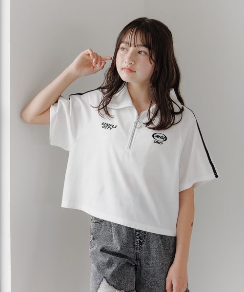 GLOBAL WORK ヘビロッTEEハーフZIP半袖/キッズ/324962 オフホワイト キッズ グローバルワーク 324962 and ST アンドエスティ(旧ドットエスティ) GLOBAL WORK ヘビロッTEEハーフZIP半袖/キッズ/324962 オフホワイト キッズ グローバルワーク 324962 and ST アンドエスティ(旧ドットエスティ)