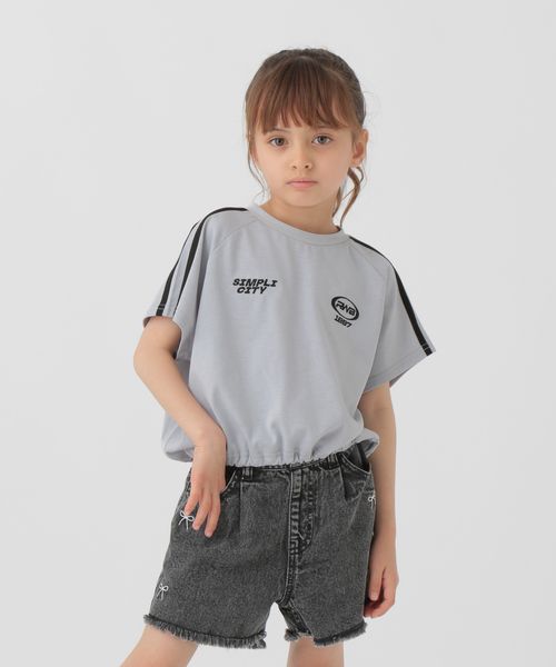GLOBAL WORK 100-120cm展開/ヘビロッTEEドロスト半袖/326107 ライトブルー キッズ グローバルワーク 326107 and ST アンドエスティ(旧ドットエスティ) GLOBAL WORK 100-120cm展開/ヘビロッTEEドロスト半袖/326107 ライトブルー キッズ グローバルワーク 326107 and ST アンドエスティ(旧ドットエスティ)
