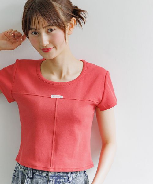 GLOBAL WORK 着回しリブT半袖/AND YUA ANY/327089 レッド S キッズ グローバルワーク 327089 and ST アンドエスティ(旧ドットエスティ) GLOBAL WORK 着回しリブT半袖/AND YUA ANY/327089 レッド S キッズ グローバルワーク 327089 and ST アンドエスティ(旧ドットエスティ)