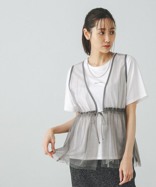 GLOBAL WORK チュールベストインナーセット/327102 ライトグレー L ウィメンズインナー グローバルワーク 327102 and ST アンドエスティ(旧ドットエスティ) GLOBAL WORK チュールベストインナーセット/327102 ライトグレー L ウィメンズインナー グローバルワーク 327102 and ST アンドエスティ(旧ドットエスティ)