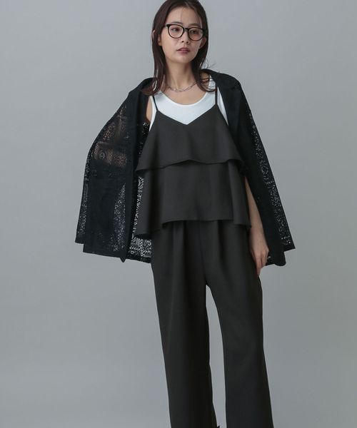 GLOBAL WORK MATINEE LINE/リネンライクサロペ/327155 シルバー L マチネ グローバルワーク 327155 and ST アンドエスティ(旧ドットエスティ) GLOBAL WORK MATINEE LINE/リネンライクサロペ/327155 シルバー L マチネ グローバルワーク 327155 and ST アンドエスティ(旧ドットエスティ)