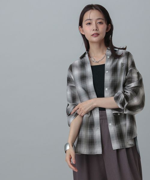 GLOBAL WORK MATINEE LINE/着丈選べるチェックシャツ/327160 シルバー マチネ グローバルワーク 327160 and ST アンドエスティ(旧ドットエスティ) GLOBAL WORK MATINEE LINE/着丈選べるチェックシャツ/327160 シルバー マチネ グローバルワーク 327160 and ST アンドエスティ(旧ドットエスティ)