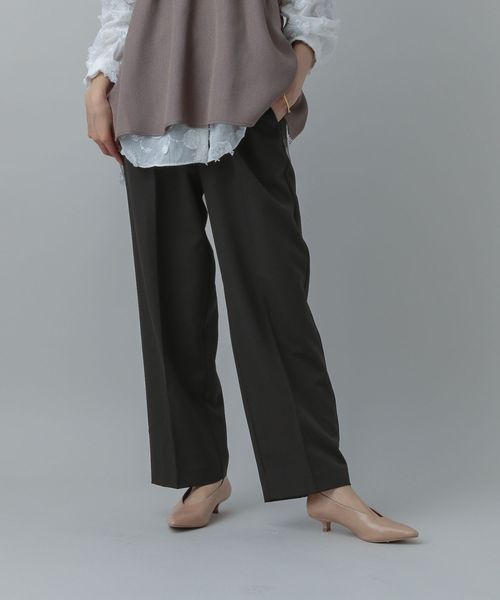 GLOBAL WORK MATINEE LINE/ドロストワイドパンツ/327901 ブラック L マチネ グローバルワーク 327901 and ST アンドエスティ(旧ドットエスティ) GLOBAL WORK MATINEE LINE/ドロストワイドパンツ/327901 ブラック L マチネ グローバルワーク 327901 and ST アンドエスティ(旧ドットエスティ)