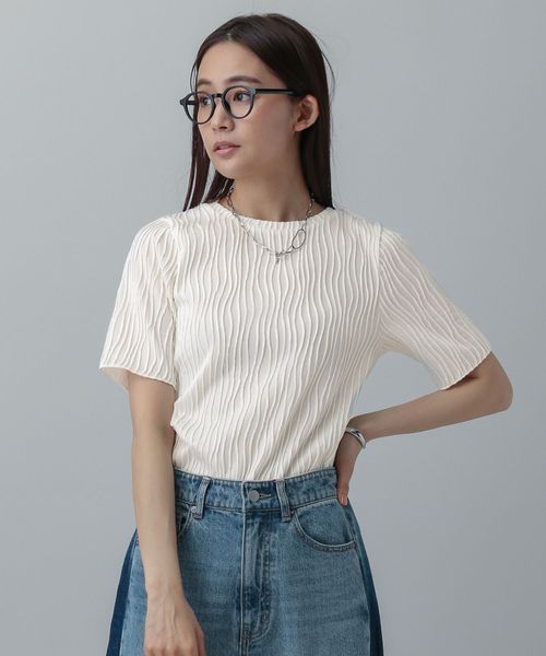GLOBAL WORK MATINEE LINE/ナミナミストライププルオーバー半袖/327909 ナチュラル L マチネ グローバルワーク 327909 and ST アンドエスティ(旧ドットエスティ) GLOBAL WORK MATINEE LINE/ナミナミストライププルオーバー半袖/327909 ナチュラル L マチネ グローバルワーク 327909 and ST アンドエスティ(旧ドットエスティ)