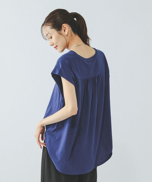 GLOBAL WORK フローズンバックフレアフレンチスリーブ/451574 ブルー M ウィメンズインナー グローバルワーク 451574 and ST アンドエスティ(旧ドットエスティ) GLOBAL WORK フローズンバックフレアフレンチスリーブ/451574 ブルー M ウィメンズインナー グローバルワーク 451574 and ST アンドエスティ(旧ドットエスティ)
